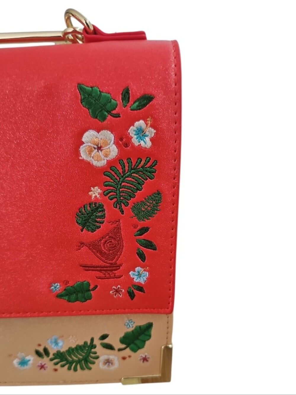 Disney Moana Loungefly Crossbody Bag NWT Embroidered Princess Top Handle Purse - Picture 7 of 14